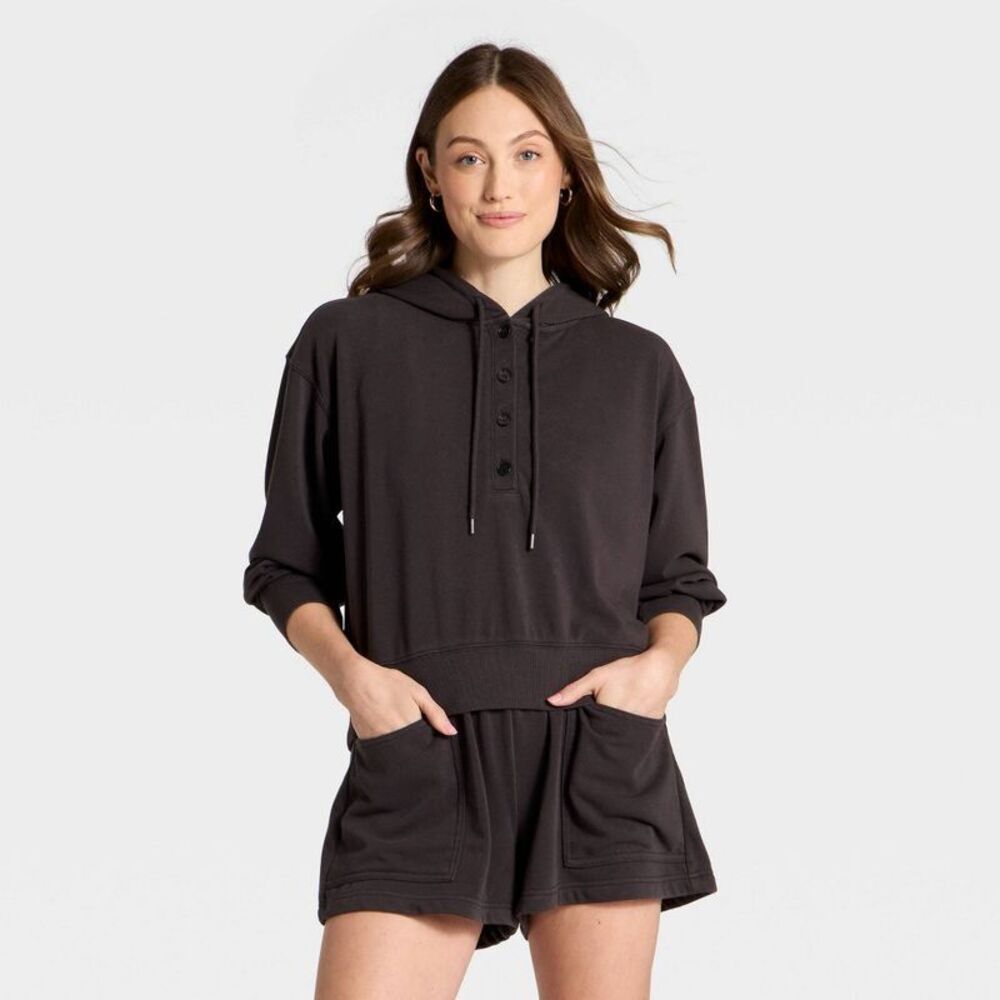 Women's Hooded Sweatshirt - Universal Thread Black S